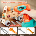 VEAIS Kids Tool Set with Drill, 148 PCS STEM Building Tools with Storage Box Plastic Todder Tool Set for Boys and Girls Age 3 4 5 6 7 8 Years