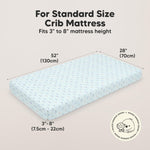 KeaBabies 2-Pack Organic Crib Sheets for Boys, Girls - 52x28 Fitted Crib Mattress Sheet Neutral, Breathable Jersey Cotton Cover for Baby Bed, Toddler Mattress, Soft & Cute Prints (Jolly Rainbow)