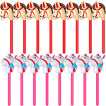 RUIYELE 18 Pcs 40 Inch Brown Inflatable Stick Horse Blow Up Horsehead Stick Balloon Horse Birthday Party Supplies Pony Stick for Christmas Horse Themed Party Decorations Halloween Costume Stick