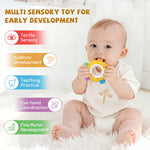Easter Baby Teething Toy for Babies Over 3 Months, BPA-Free Silicone Teether, Teething Relief & Fun Play with Rattle, Perfect Baby Easter Basket Stuffers & Baby Toys