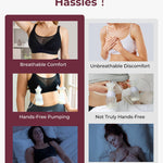 Momcozy Mesh Support Pumping Bra Hands Free Suitable for 36C-44G, Comfortable Plus Size Pumping and Nursing Bra in One Black
