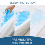 Twin Mattress Protector Waterproof Soft & Breathable Terry, Noiseless Twin Mattress Cover Fitted Sheets up -14'' Twin Mattress Protector for Kids Bed Cover Twin Size Mattress Pad Protecor Machine Wash