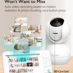 Momcozy Baby Monitor with 2 Cameras 5.5" 1080P Full HD Split Screen Video Baby Monitor with Camera and Audio, No WiFi 5800mAh Battery, ECO, VOX, Clear Night Vision 1640ft Range (SD Card not Included)