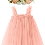 BGFKS Layered Tulle Tutu Dress for Toddler Girls,Baby Girl Rainbow Tutu Princess Skirt Set with Flower Headband.