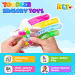 2 PCS Color Sorting Sensory Toys for Toddlers: Quiet Calming Travel Roadtrip Toys for Kids - Color Matching Game for Preschool Learning Activities - Classroom Prizes Toddlers Travel Essentials