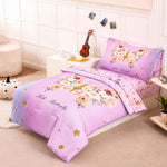 PERFEMET Pink Girls Toddler Bedding Set 4 Piece Floral Butterfly Printed Toddler Comforter Set with Sheets Soft Lightweight Tie Dye Kids Bed in A Bag for Teen Girls (Butterfly, Pink)
