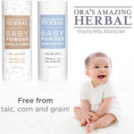 Baby Powder Talc-Free, Real Vanilla Amber Natural Scent, Cornstarch Free Arrowroot and Clay Based Powder, 2.5 oz