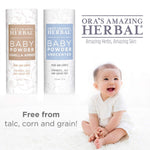 Ora's Amazing Herbal Talc-Free Grain-Free Gluten-Free Corn-Free Baby Powder 2.5oz … (Unscented 3 Pack)
