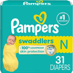 Pampers Baby Diapers - Swaddlers - Size 0, 84 Count, Ultra Absorbent Disposable Newborn Diaper