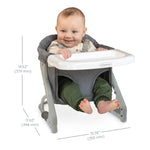 Infantino The Ultimate Travel Booster, Versatile and Travel-Friendly Booster, High Chair and Seat for On-The-Go Families, Gray