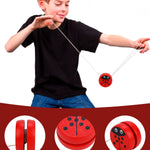 KooingTech Yoyo for Kids 3-4, Yo Yo Ball of Toy, Ladybug Yoyo Ball Wooden for Kids Toddler Cartoon Design, 2.36X2.36 in