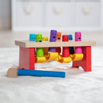 Melissa & Doug Deluxe Pounding Bench Wooden Preschool Learning Toy with Mallet