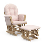 Storkcraft Premium Hoop Glider & Ottoman (Natural/Beige) — GREENGUARD Gold Certified Nursery Glider, Solid Wood Craftsmanship, Smooth-Gliding Nursery Chair and Ottoman, Award-Winning