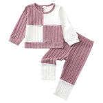 2T 3T Girl Clothes Long Sleeve Purple Shirts Knit Pants Soft Leggings Little Girl 2 Piece Cute Outfit Toddler Fall Winter Clothes
