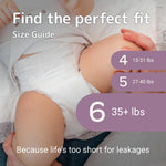 Bambo Nature Hypoallergenic Baby Diapers, Eco-Labelled Sustainable Diapers, Enhanced Leakage Protection, Totally Chlorine-free, Skin Friendly, and Super Absorbent - Size 6 (144 Count)