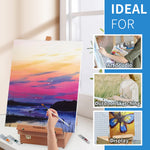 Falling in Art Wooden Tabletop Easel, Beech Wood Sketchbox Desktop Easel for Painting, Portable Art Drawing Easel for Beginners and Professionals
