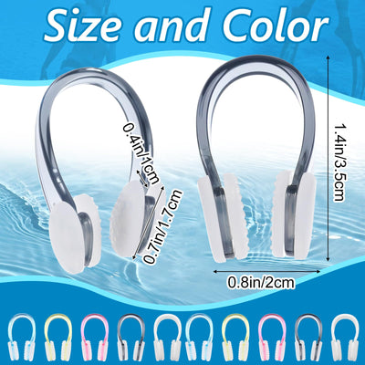 Gsbnjuy 10Pack Swim Nose Clip Waterproof Nose Plug for Swimming