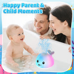 Baby Bath Toys for Kids Ages 1-3 & Babies 6-12 Months, Light Up Whale Sprinkler Summer Water Pool Toys for Infant Toddlers 1 2 3 Year Old Boys Girls Birthday Gifts Newborn Essentials