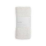 Little Unicorn Premium Cotton Swaddle Baby Blanket | Breathable Fabric | for swaddling, Play, Nursing & More (Tan Gingham)
