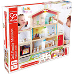 Hape Doll Family Mansion| Award Winning 10 Bedroom Doll House, Wooden Play Mansion with Accessories for Ages 3+ Years