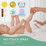 Momcozy Baby Diaper Rash Cream Spray, Single Hand Diaper Spray Daily Use for Skin Care, Natural Ingredients Coconut Diaper Cream, Fragrances Free Hypoallergenic for Sensitive Skin, 200 Sprays 2 oz
