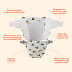 Hello Bello Premium Diapers Size NB, Safari Squad & Shine and Dandy Designs, 76ct Club Box