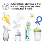 Baby Brezza Baby Bottle Sterilizer and Dryer Machine – Electric Steam Sterilization - Universal Fit - Pacifiers, Glass, Plastic, and Newborn Feeding Bottles, Charcoal