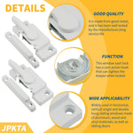 6 Pack Window Sash Locks,Window Latch Cam Action White Window Locks for Double Hung Security Viny Window Latches with Keeper Diecast,Replacement Parts for Vertical and Horizontal Sliding Windows