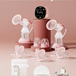 NCVI Electric Breast Pump 8782, Portable Hospital-Grade Double Pump with 4 Modes & 9 Levels, Anti-Backflow, Rechargeable Quiet Breastfeeding Pump for Efficient Comfortable Use at Home, Work or Travel