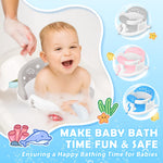 Baby Bath Seat for Babies 6 Months & up,Baby Bathtub Chair,Non-Slip Toddler Bath Support,Sit Up Bath Seat for Baby,Safe Infant & Newborn Bathtub Chair with Soft Cushion,Gray