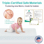 Grbsy 4 in 1 Crib Mattress, 6" Dual Sided Memory Foam Toddler Bed Mattress, Cotton Heat & Tencel Cooling Cover, Firm Breathable Baby Mattress for Infant & Toddler, Waterproof Linning & Washable