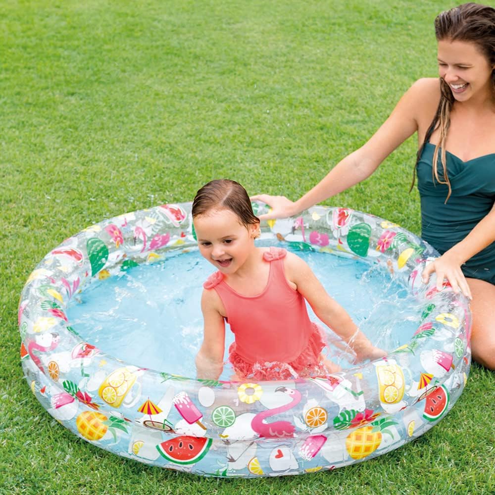 Intex Inflatable Stars Kiddie 2 Ring Circles Swimming Pool (48" X 10") [Assorted Styles]