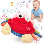 hahaland Baby Toys 12-18 Months - Upgraded Musical Dancing Walking Moving Bouncing Crab Tummy Time Sensory Infant Toys for 6-12 Months Interactive Infant Learning Toys Boy Girl Easter Birthday Gifts