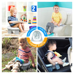 Orzbow Portable Potty Training Toilet, Travel Potty Seat for Toddler Boys Girls with Splash Guard, Potty Training Essentials, Foldable, Includes Free Travel Bag and 40 Liners, Indoor/Outdoor Use, Grey