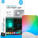 GE Color-Changing LED Night Light, Plug Into Wall, Dusk to Dawn Sensor, Ambient Lighting, for Bedroom, Childrens Room, Nursery, Safety Rated, 1 pack, 34693