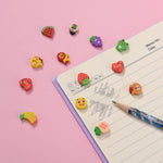 400PCS Mini Fun Cute Fruit Animal Erasers for Kids Bulk,Back to School Party Gifts Valentine's Day Gifts (Fruit erasers)
