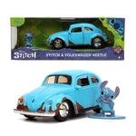 Jada Toys Disney Lilo and Stitch 1:32 Volkswagen Beetle Die-cast Car w/ 1.65" Stitch Figure, Toys for Kids and Adults