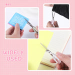Kogcmeetl 4-Piece Cute Mini Cat Paw Scissors, Stainless Steel & Plastic, Portable, Decorative, Perfect for Crafting & Scrapbooking