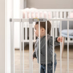 hauck Open N Stop Baby Safety Gate for 29 to 31" Wide Stairs, Hallways & Doorways, White