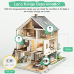 Simyke 1080p Smart 2Camera Video BabyMonitor,Wifi On/Off Switch,2.8" inch Display or WiFi Remote Access,NightVision,1500ft Long Range,2-Way Talk,Sound Alert,Temperature Sensor,Lullabies Feeding Remind