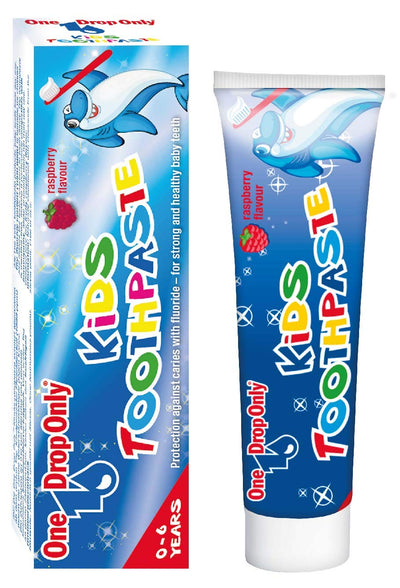 One Drop Only Kids Toothpaste for Children Ages 0-6 – Gentle Baby & Toddler Toothpaste for Milk Teeth, Raspberry Flavor, Kids Cavity Protection & Enamel Care, 50 ml / 1.69 fl oz, German Dental Care