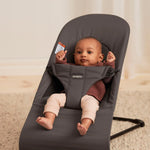 BabyBjörn Bouncer Balance Soft, Dark Gray, Woven/Jersey, Tri-Fabric | 2-in-1 Adjustable Baby Bouncer Seat and Toddler Chair, Newborn to Toddler (8-29 lbs), 4 Positions, Lightweight & Portable