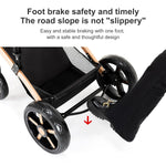 2 in 1 Baby Stroller with Bassinet, Reversible Convertible Infant Bassinet Stroller of One-Click Folding, Newborn Travel Strollers Toddler Standard Pram Carriage Lightweight (Black)