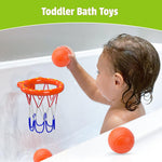 MARPPY Bath Toys - Bathtub Basketball Hoop for Kids Toddlers - Mold Free Bath Toys with Suction Cup & 3 No Hole Balls - Shower and Bathtub Toys for Toddlers - Boys Girls