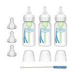 Dr. Brown's Preemie Flow Bottle Set, Anti-Colic Options+ Baby Bottles with Preemie Flow and Level T Nipples, 4oz/120mL, 0m+ – 3 Pack