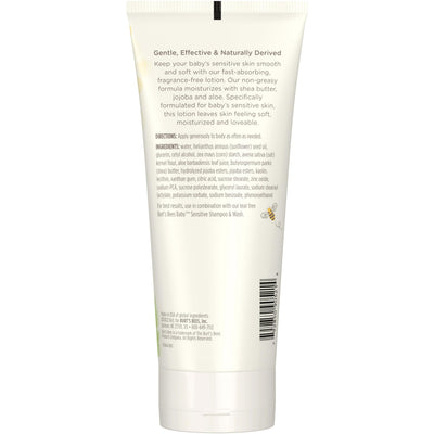Burt's Bees Baby Ultra Gentle Lotion with Aloe for Sensitive Skin, Pediatrician Tested, 99.0% Natural Origin, 6 Ounces
