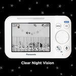 Panasonic Baby Monitor with Camera and Audio, 3.5” Color Video, Extra Long Range, Secure Connection, 2-Way Talk, Soothing Sounds, Remote Pan, Tilt, Zoom - 1 Camera - KX-HN4101W (White)