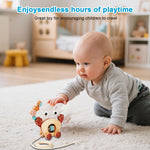 Pull-Along Walking Toys for Babies 12 Months +,4 in 1 Push and Pull Toy for Toddlers Aged 1-2 and 3-4 Years Old, Wooden Baby Toys, Montessori Early Development Sensory Toy