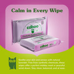 Caboo Lavender Flushable Wipes | Certified Flushable, Septic Safe, Chemical Free, Biodegradable Wipes for Adults made with Renewable Bamboo Based Viscose (Pack of 3, Total of 180)