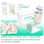 Ugotfeels Breastmilk Storage Container with L Shaped Separator Boards, Dividers Will Flatten Standing Breast Milk Bags in Organizer Bins Save Refrigerator Space | 2 Containers-Green